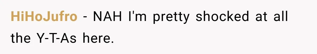 HiHoJufro − NAH I'm pretty shocked at all the Y-T-As here.