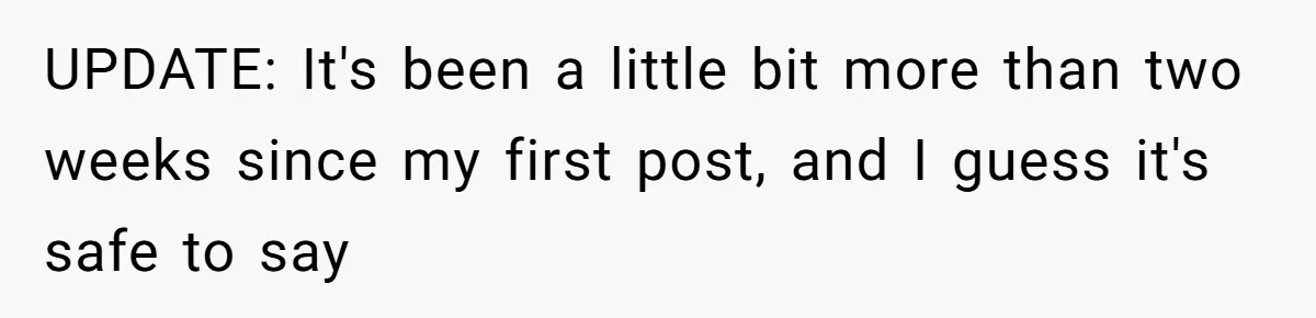 UPDATE: It's been a little bit more than two weeks since my first post, and I guess it's safe to say