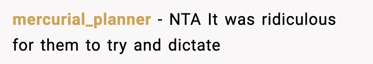 mercurial_planner − NTA It was ridiculous for them to try and dictate