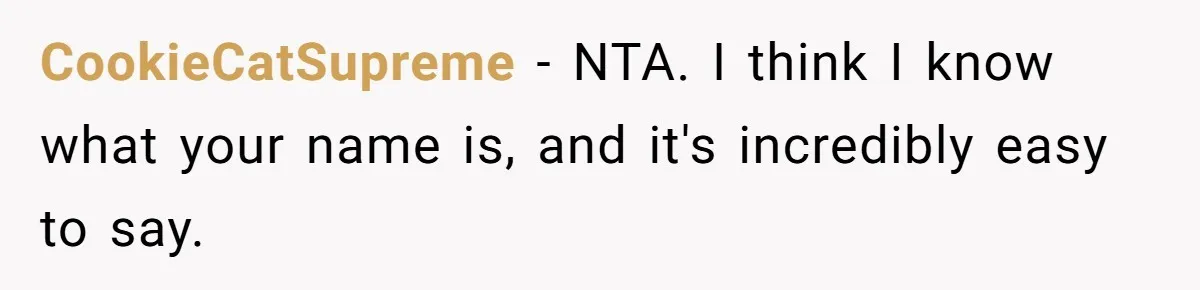CookieCatSupreme − NTA. I think I know what your name is, and it's incredibly easy to say.