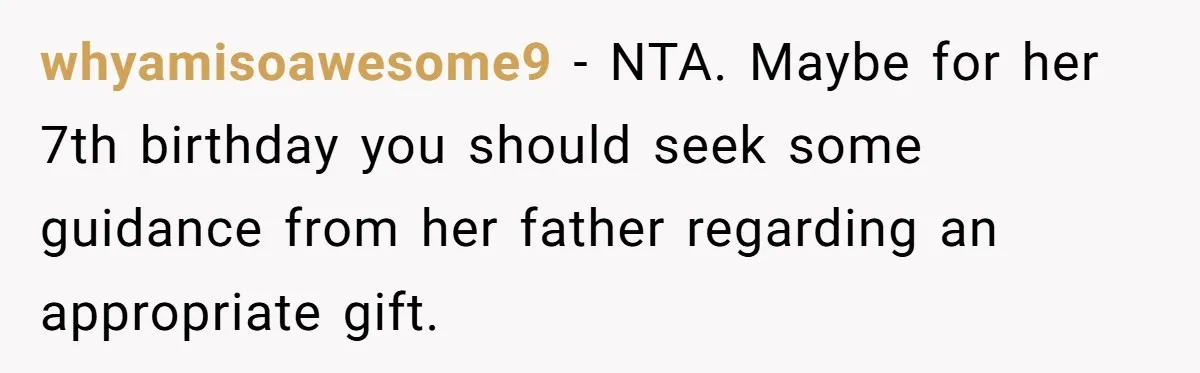 Uncle Says Wife’s Fault For Having A Daughter, Niece Educates Him whyamisoawesome9 − NTA. Maybe for her 7th birthday you should seek some guidance from her father regarding an appropriate gift.