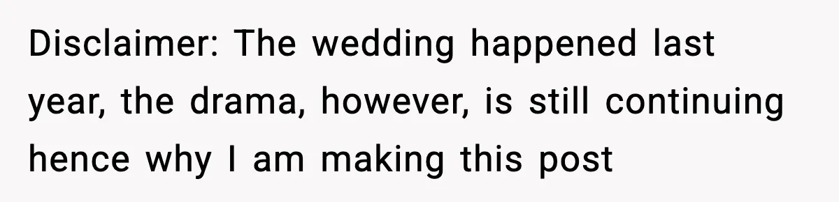 Disclaimer: The wedding happened last year, the drama, however, is still continuing hence why I am making this post