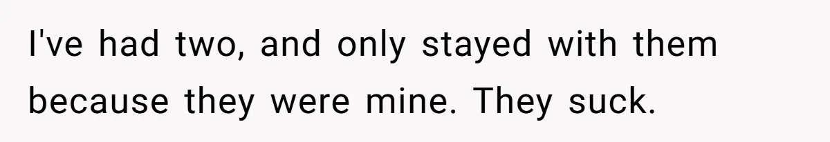 I've had two, and only stayed with them because they were mine. They suck.