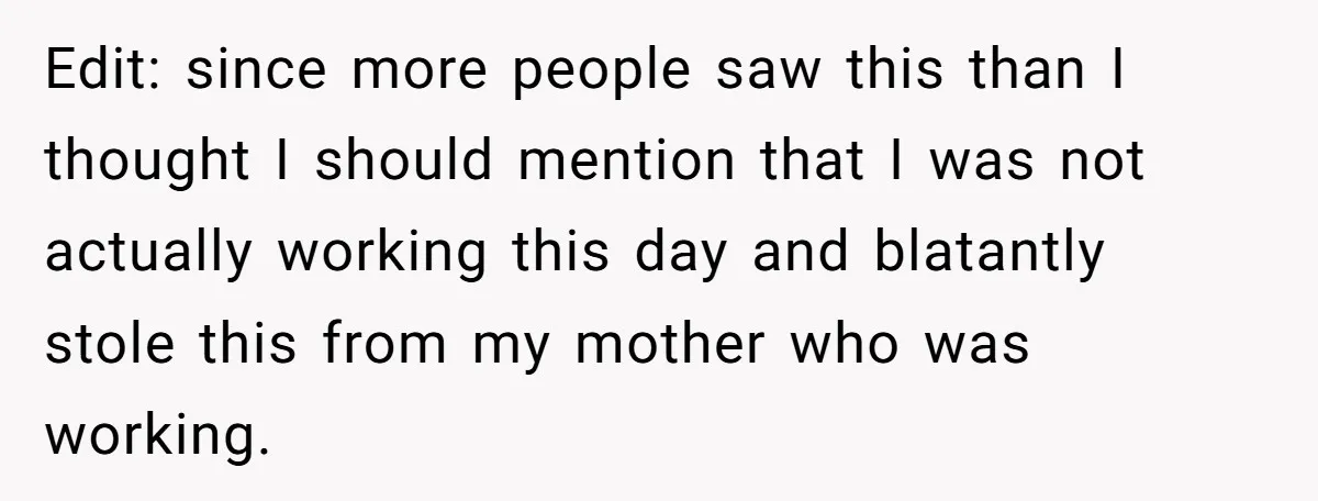 Edit: since more people saw this than I thought I should mention that I was not actually working this day and blatantly stole this from my mother who was working.