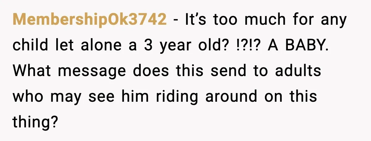 Mom Cuts Off Dad After He Puts Risqué Image on Toddler’s Scooter MembershipOk3742 - It’s too much for any child let alone a 3 year old? !?!? A BABY. What message does this send to adults who may see him riding around...