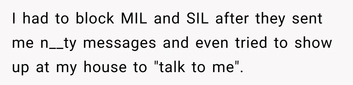 She Let Her Sister-in-Law Use the Family Estate for a Wedding. Now They’re Headed to Court Over $1,000 in Damage. I had to block MIL and SIL after they sent me n__ty messages and even tried to show up at my house to "talk to me".