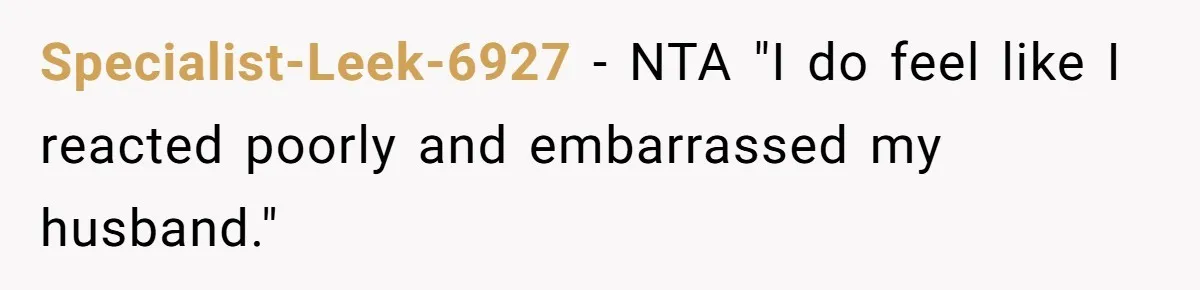 She Mom-Shamed Her Sister-in-Law at Dinner. The Clapback Left the Table Silent. Specialist-Leek-6927 − NTA "I do feel like I reacted poorly and embarrassed my husband."