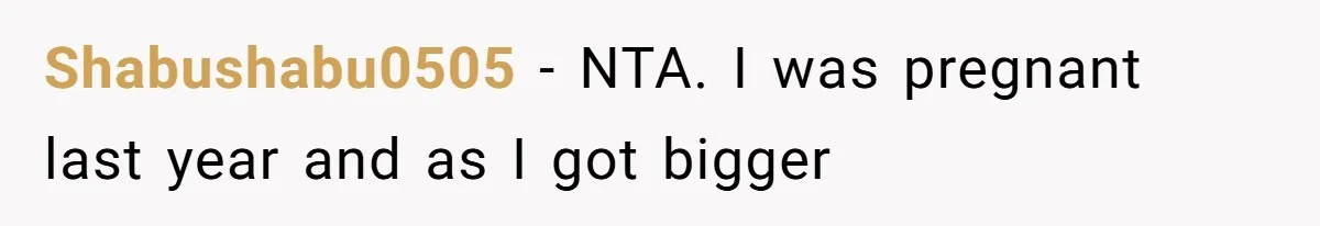 Shabushabu0505 − NTA. I was pregnant last year and as I got bigger