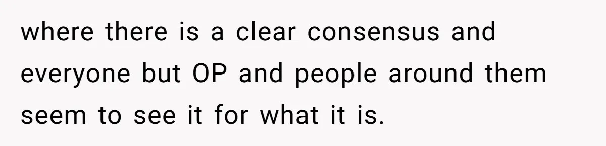Reddit User Warns That Marriage Advice Online Might Be Coming From A 15-Year-Old, Internet Doesn’t Love It where there is a clear consensus and everyone but OP and people around them seem to see it for what it is.