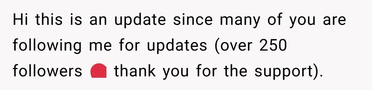 Hi this is an update since many of you are following me for updates (over 250 followers ❤️ thank you for the support).