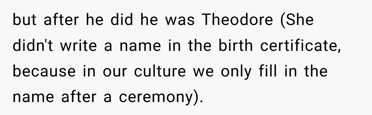 This Grandfather Raised His Family and Now They are Fighting Over His Name but after he did he was Theodore (She didn't write a name in the birth certificate, because in our culture we only fill in the name after a ceremony).