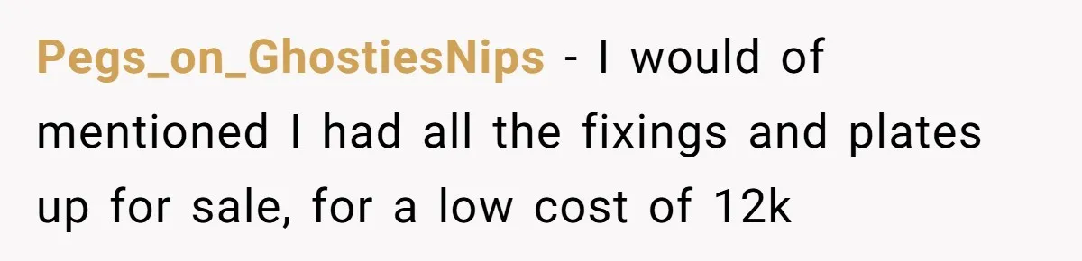 Pegs_on_GhostiesNips − I would of mentioned I had all the fixings and plates up for sale, for a low cost of 12k