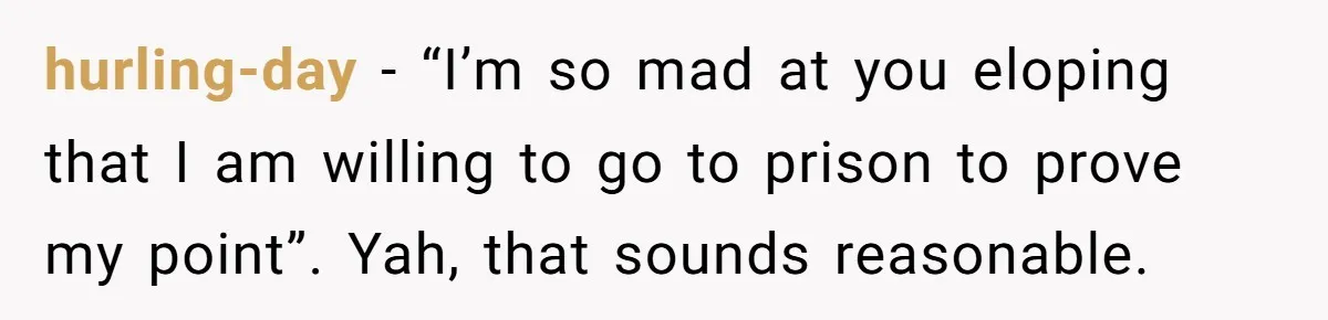 Finding Peace After a Terrifying Custody Scare With a Deeply Unwell Grandparent hurling-day − “I’m so mad at you eloping that I am willing to go to prison to prove my point”. Yah, that sounds reasonable.