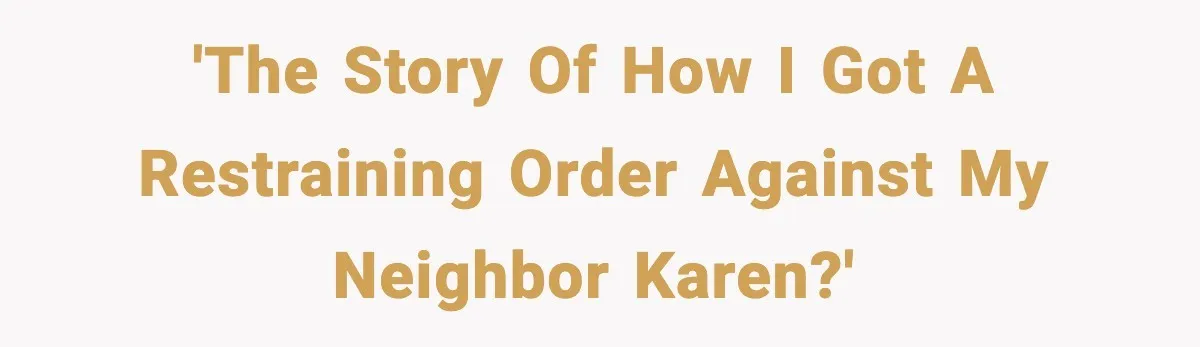 Loud Party Neighbor Threatens Violence, Judge Sees Video, And Everything Changes 'The Story of How I Got a Restraining Order Against My Neighbor Karen?'