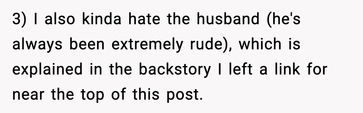 Loud Party Neighbor Threatens Violence, Judge Sees Video, And Everything Changes 3) I also kinda hate the husband (he's always been extremely rude), which is explained in the backstory I left a link for near the top of this post.