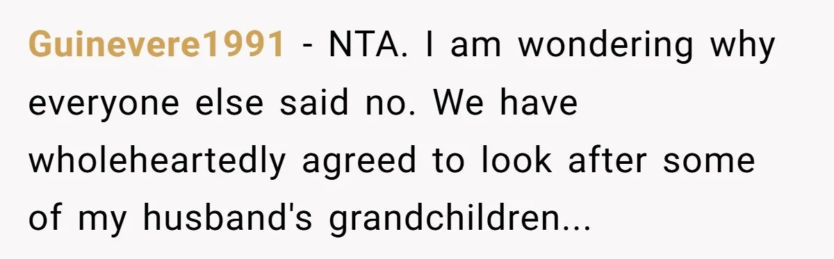 20-Year-Old Daughter Denies Being Last-Resort Guardian for Three Younger Half-Siblings Guinevere1991 − NTA. I am wondering why everyone else said no. We have wholeheartedly agreed to look after some of my husband's grandchildren...