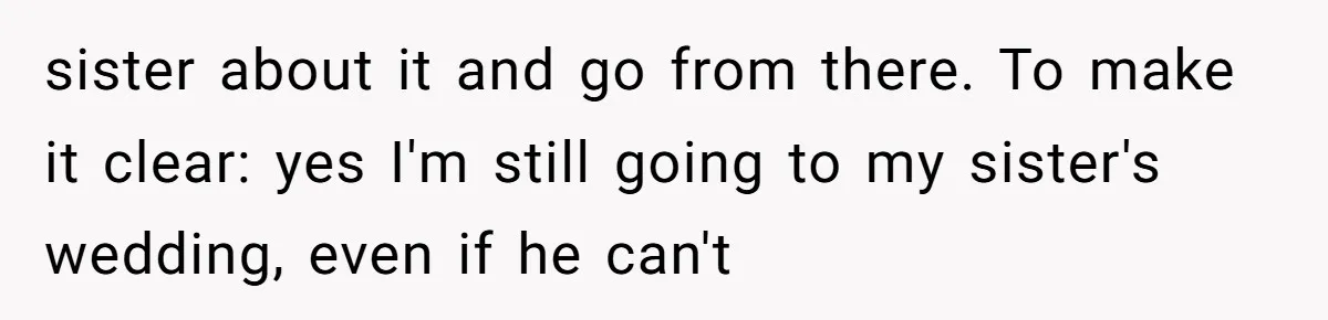 When Your Plus-One Is a Star, Does the Bride Get Eclipsed? sister about it and go from there. To make it clear: yes I'm still going to my sister's wedding, even if he can't