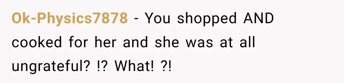 When Your Boyfriend’s Roommate Does All the Work But Gets None of the Thanks Ok-Physics7878 − You shopped AND cooked for her and she was at all ungrateful? !? What! ?!