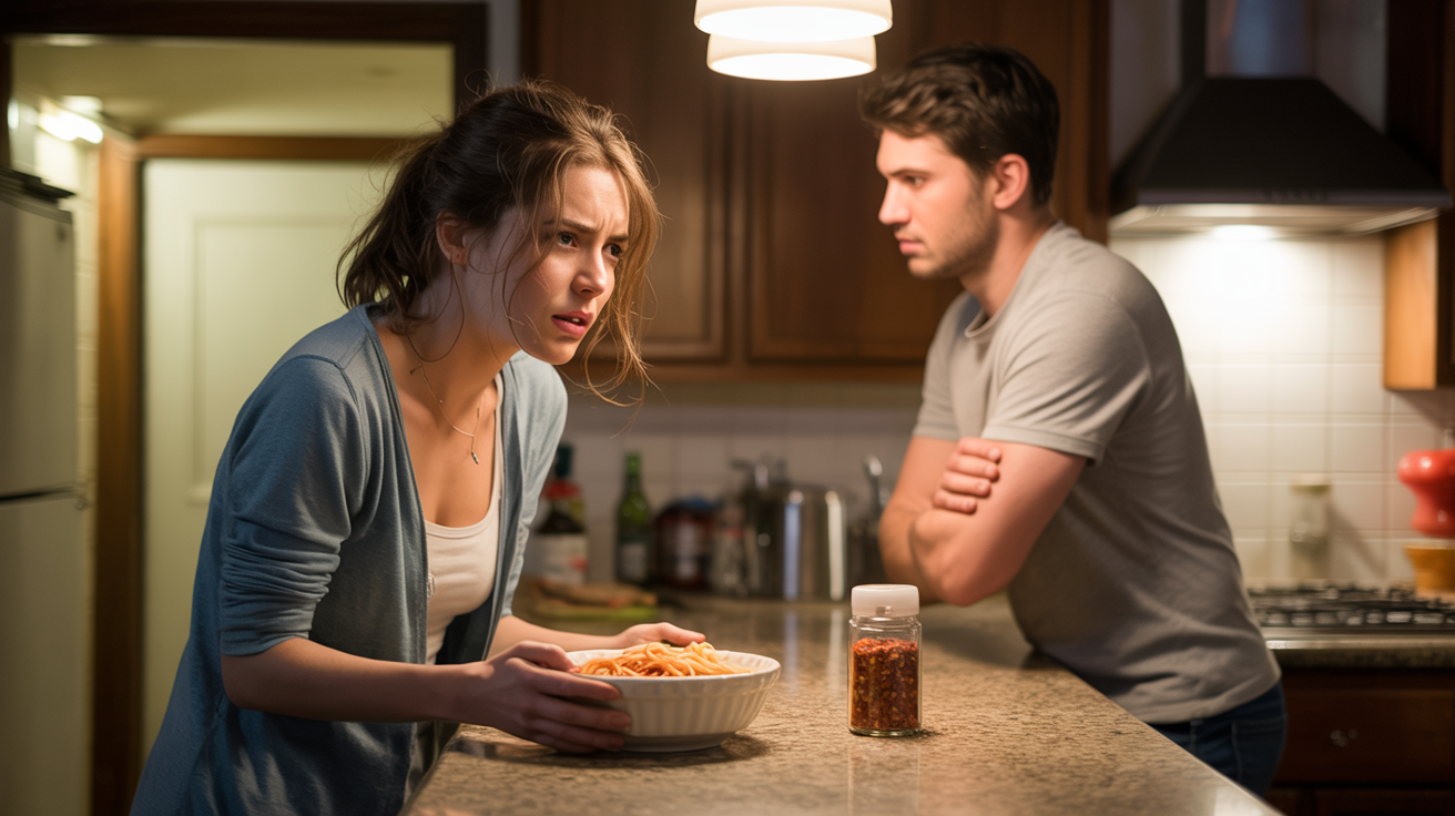 Woman Refuses Spicy Spaghetti After Boyfriend Lies About Red Pepper
