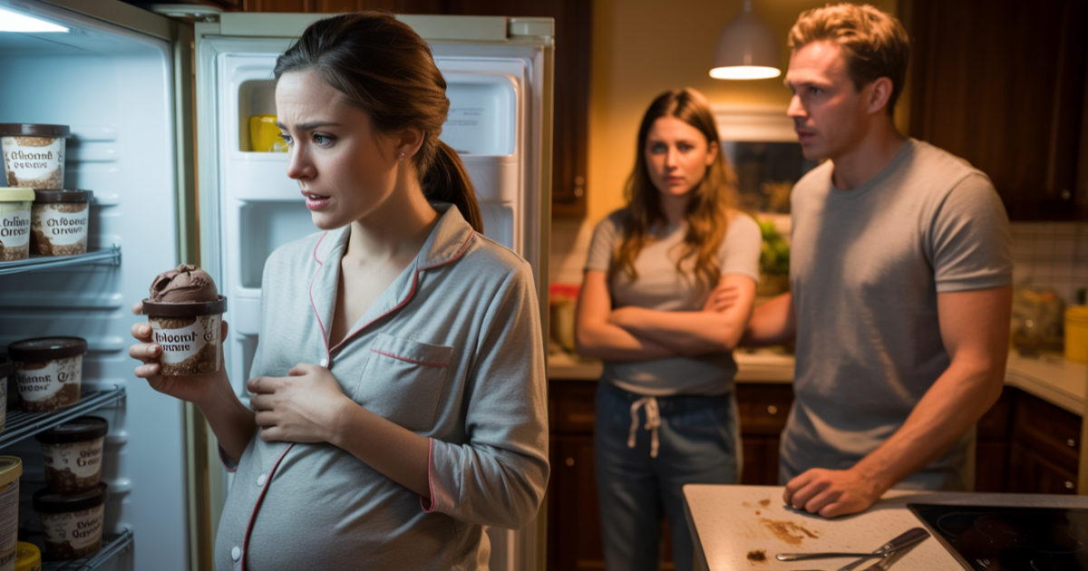 Guest Calls Pregnant Woman “Gross” For Eating Ice Cream From The Tub, Her Husband Immediately Loses It