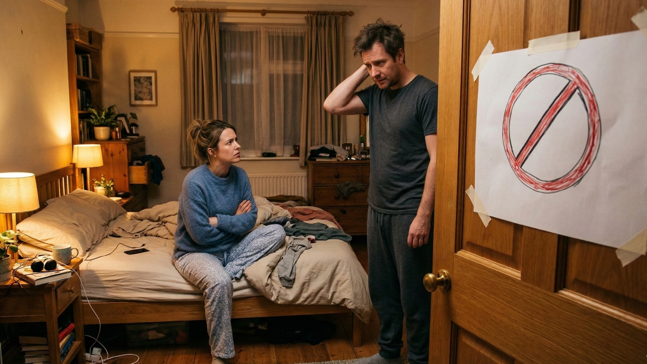 “Unless You Want to See Me...” Wife Gets Creative After Constant Bedroom Interruptions