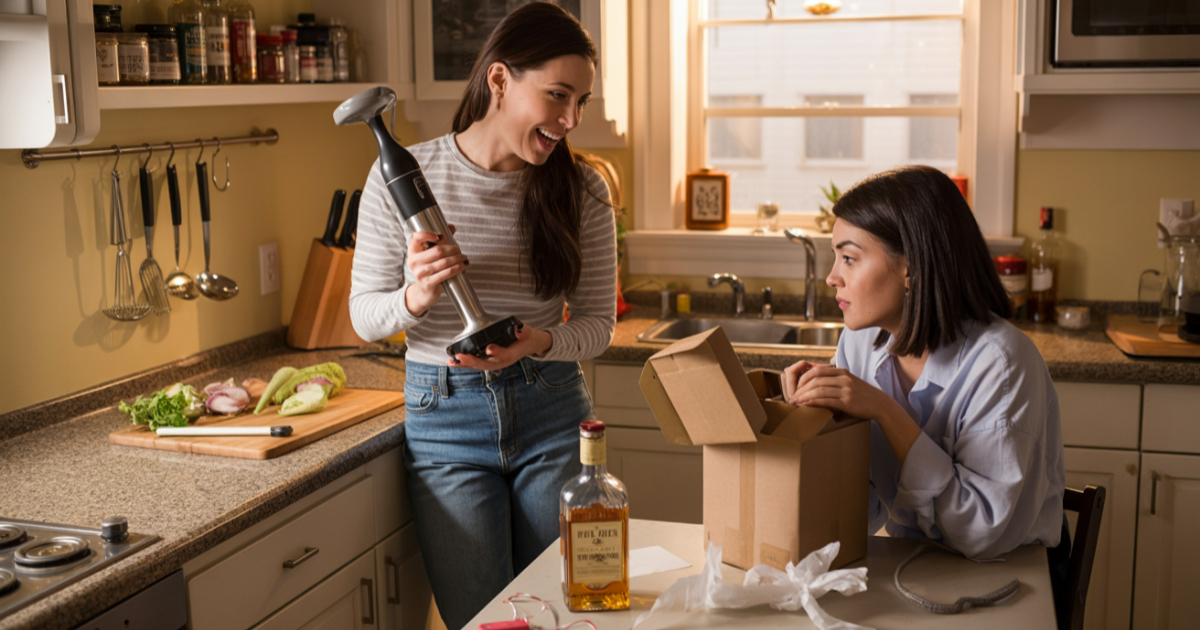 Girlfriend Hints At Romantic Jewelry, But She Shows Up With A Kitchen Appliance Instead