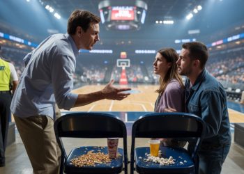 Couple Invades A Fan’s NBA Seats With Bags Of Peanuts, Then Gets Mad When He Calls Them Out