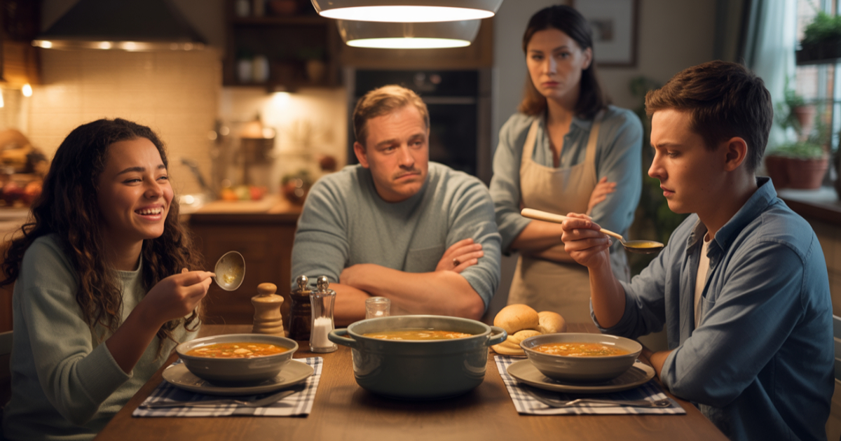 Man Throws A Mini Tantrum Over Soup Dinner, Wife Finally Calls Out His Ungrateful Attitude