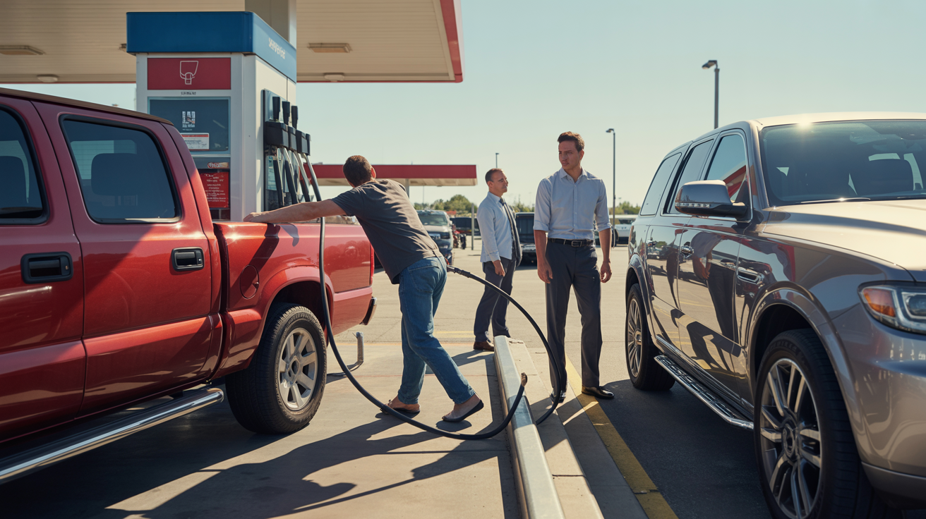 Man Refuses To Move Car From Air Pump Spot, Regrets It Moments Later