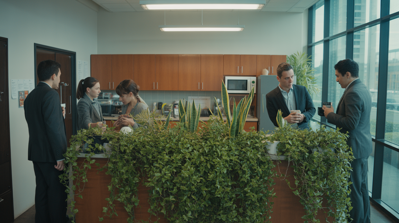 Coworkers Keep Using Her Desk As Storage, She Fights Back With Plants Coworkers Keep Using Her Desk As Storage, She Fights Back With Plants