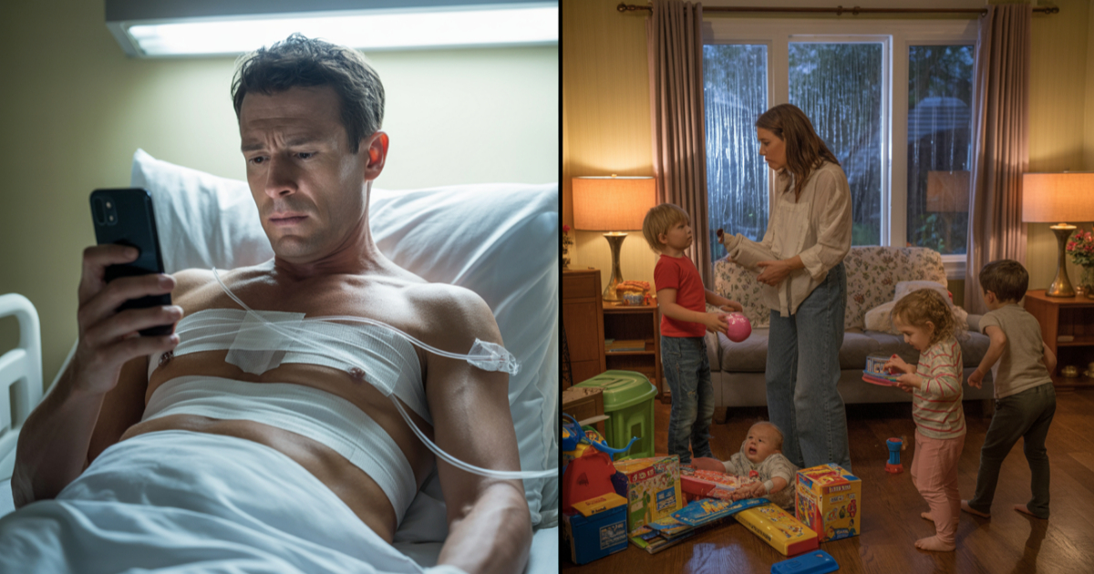 Man Calls Out Wife For Leaving Hospital Early, She Says Kids Come First