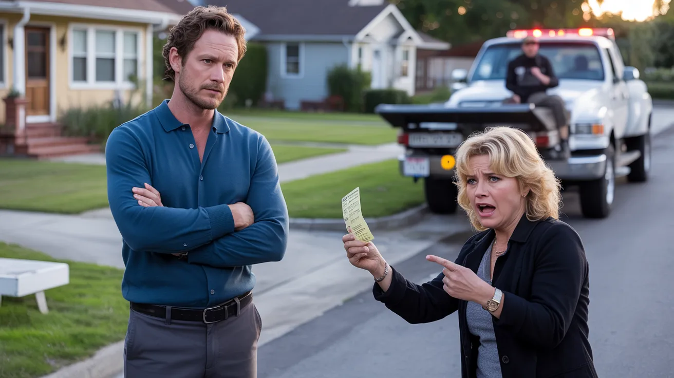 Man Tows His Neighbor's Car After She Parks In His Driveway Without Permission Man Tows His Neighbor's Car After She Parks In His Driveway Without Permission