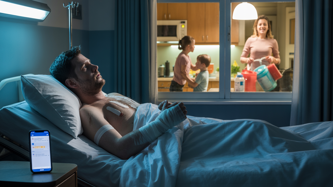 He Thought His Wife Abandoned Him In Hospital, But She Was Managing A Storm