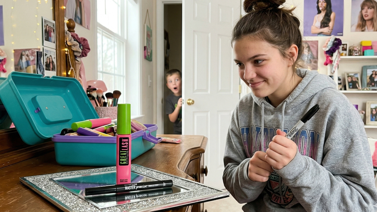 A Makeup Battle: Teen Sister Refuses to Censor Her New Eyeliner for Her Brother A Makeup Battle: Teen Sister Refuses to Censor Her New Eyeliner for Her Brother