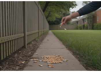 Man Throws Cigarette Butts Back Over Fence After Weeks of Littering Man Throws Cigarette Butts Back Over Fence After Weeks of Littering