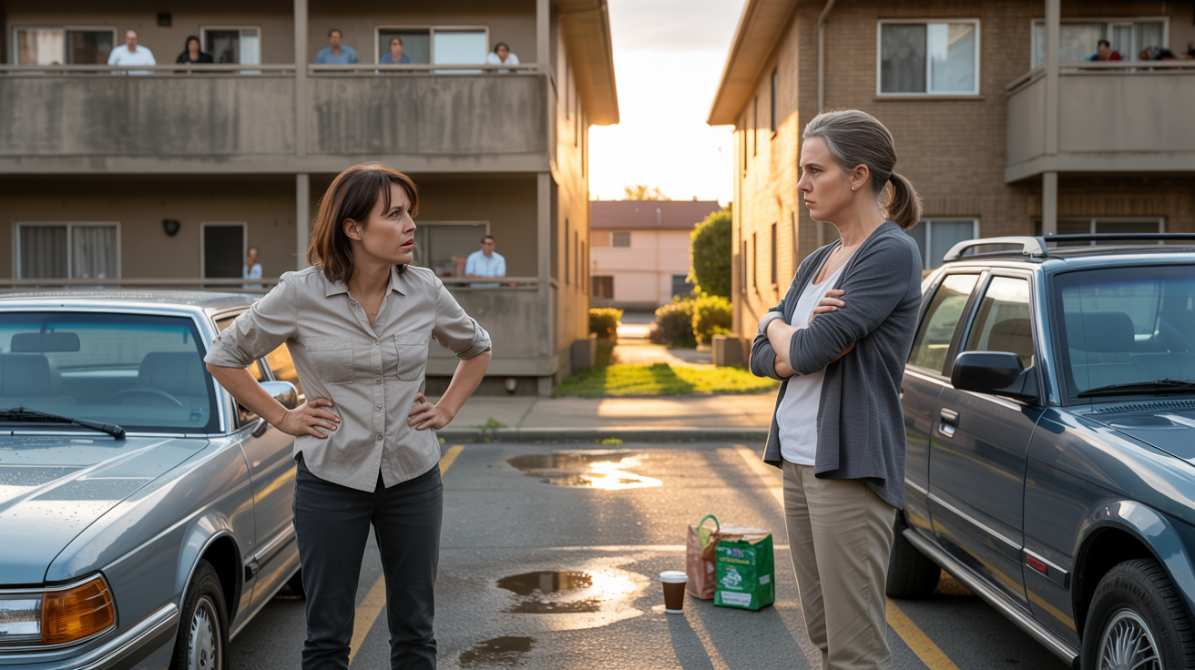 Tenant Calmly Asks Neighbor To Stop Taking Paid Parking Spot, But Things Turn Ugly Fast Tenant Calmly Asks Neighbor To Stop Taking Paid Parking Spot, But Things Turn Ugly Fast