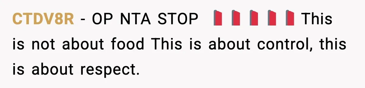 CTDV8R − OP NTA STOP 🚩🚩🚩🚩🚩 This is not about food This is about control, this is about respect.