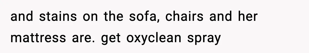 Single Dad Talks Hygiene With Teen Daughter, Gets Accused Of “Period Shaming” and stains on the sofa, chairs and her mattress are. get oxyclean spray