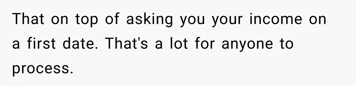 Man Leaves First Date After She Brags About Filming MMF Content, Then Asks His Income That on top of asking you your income on a first date. That's a lot for anyone to process.
