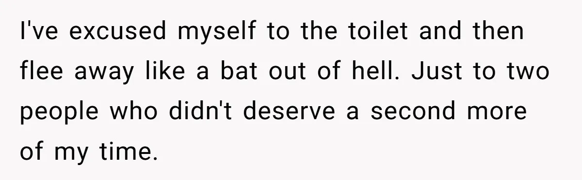 Man Leaves First Date After She Brags About Filming MMF Content, Then Asks His Income I've excused myself to the toilet and then flee away like a bat out of hell. Just to two people who didn't deserve a second more of my time.