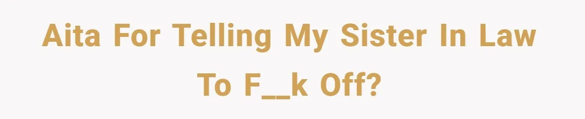 AITA for telling my sister in law to f__k off?