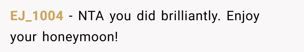 EJ_1004 − NTA you did brilliantly. Enjoy your honeymoon!