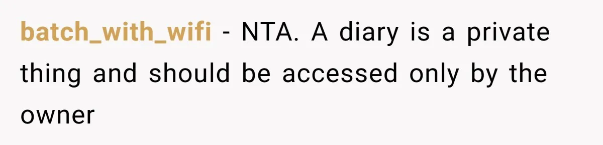 batch_with_wifi − NTA. A diary is a private thing and should be accessed only by the owner