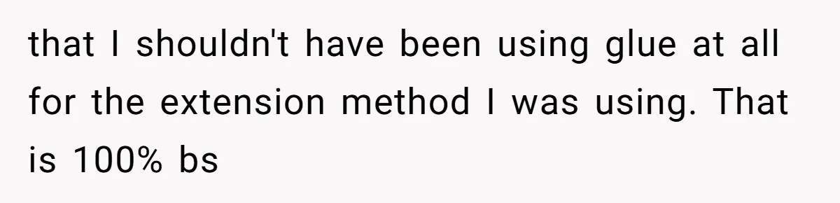 that I shouldn't have been using glue at all for the extension method I was using. That is 100% bs