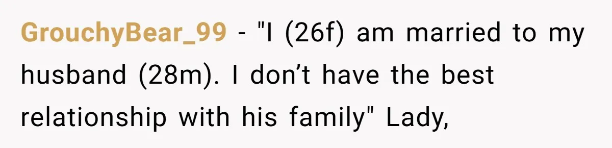 Woman Babysits SIL’s Kids For Free, Then Sees Texts Calling Her “Annoying” And Refuses To Help Again GrouchyBear_99 − "I (26f) am married to my husband (28m). I don’t have the best relationship with his family" Lady,