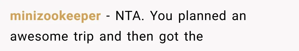 minizookeeper − NTA. You planned an awesome trip and then got the