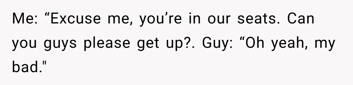 Couple Invades A Fan’s NBA Seats With Bags Of Peanuts, Then Gets Mad When He Calls Them Out Me: “Excuse me, you’re in our seats. Can you guys please get up?. Guy: “Oh yeah, my bad."
