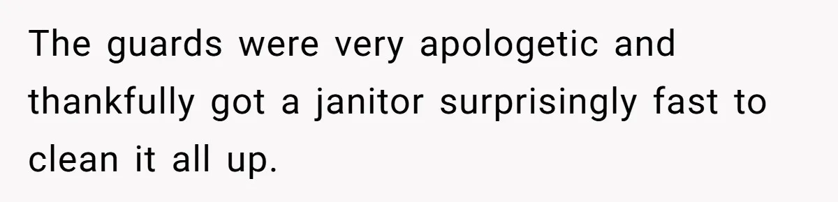 Couple Invades A Fan’s NBA Seats With Bags Of Peanuts, Then Gets Mad When He Calls Them Out The guards were very apologetic and thankfully got a janitor surprisingly fast to clean it all up.