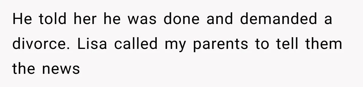 Woman Throws Out MIL’s Handmade Sweaters Because They’re Too Colorful, Husband Immediately Files For Divorce He told her he was done and demanded a divorce. Lisa called my parents to tell them the news