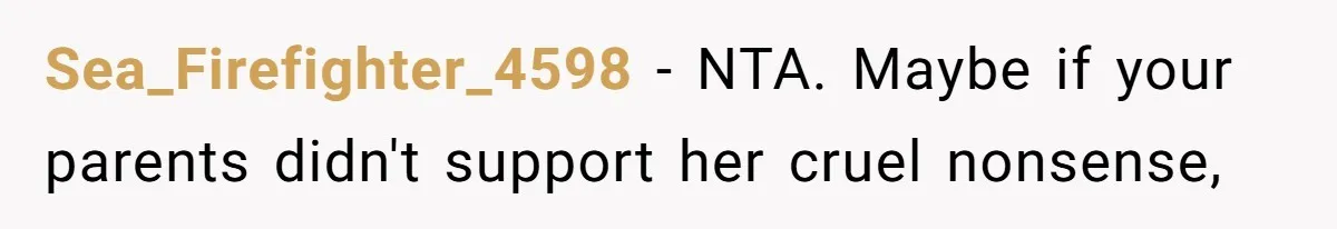 Woman Throws Out MIL’s Handmade Sweaters Because They’re Too Colorful, Husband Immediately Files For Divorce Sea_Firefighter_4598 − NTA. Maybe if your parents didn't support her cruel nonsense,